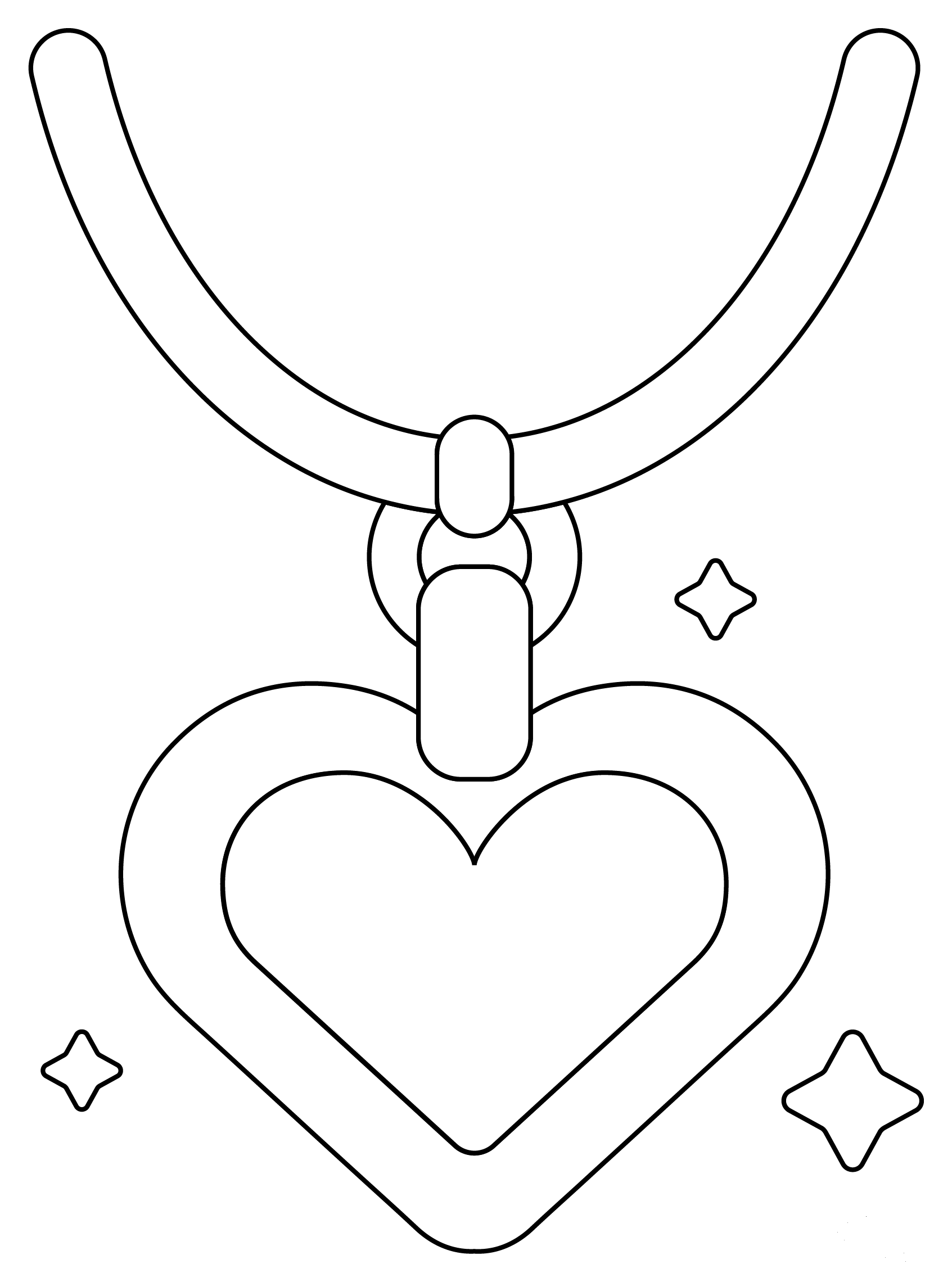 Necklace Coloring Page ColouringPages