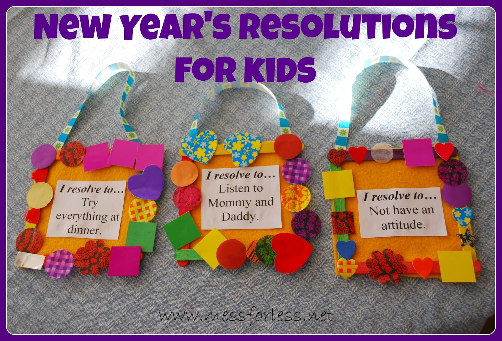 New Year 39 s Resolutions For Kids Mess For Less