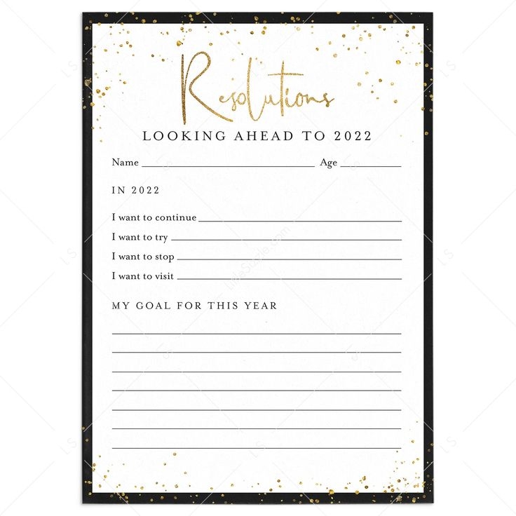 New Years Resolution Template 2024 Social Media Template