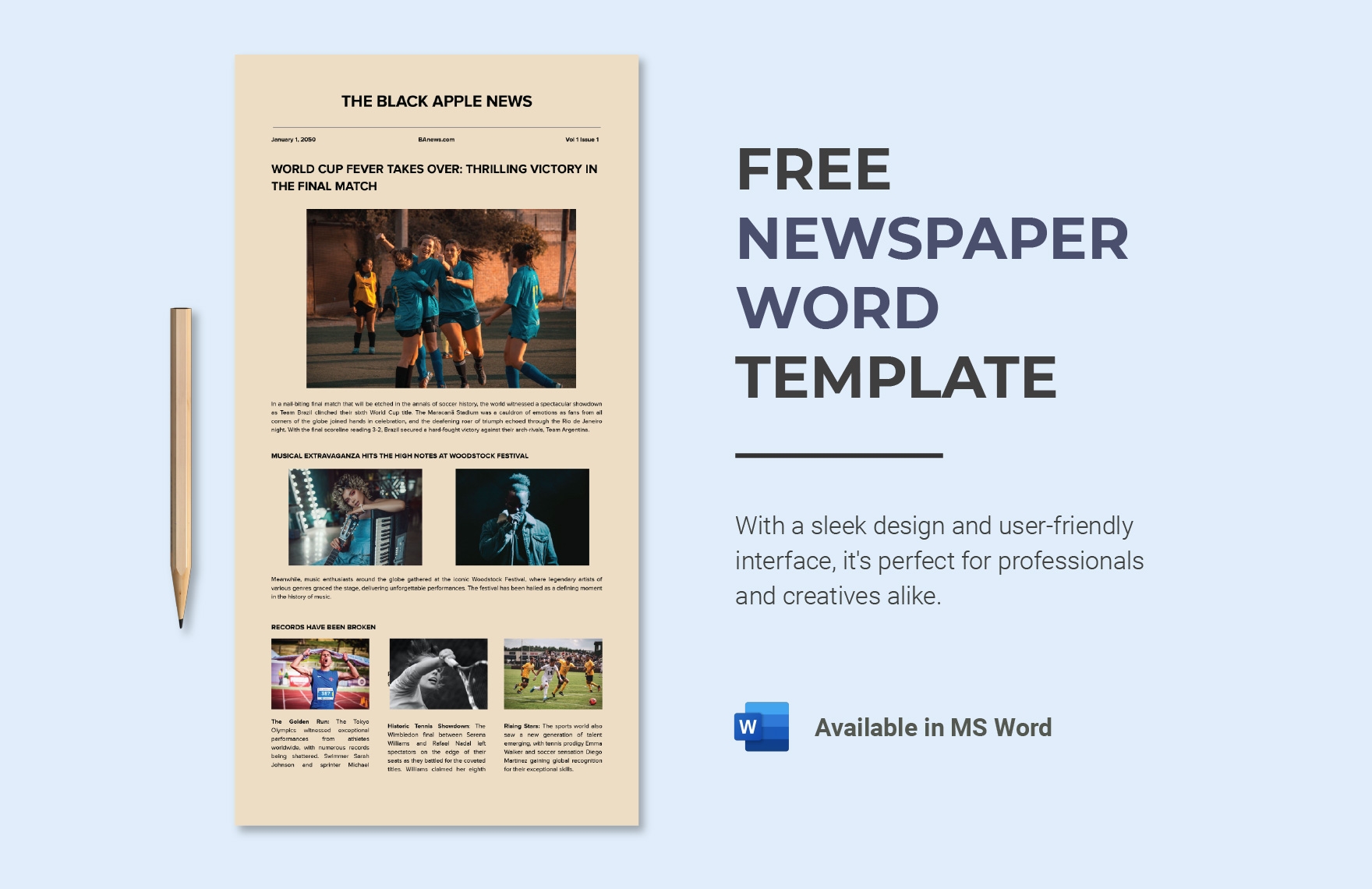 Newspaper In Word FREE Template Download Template