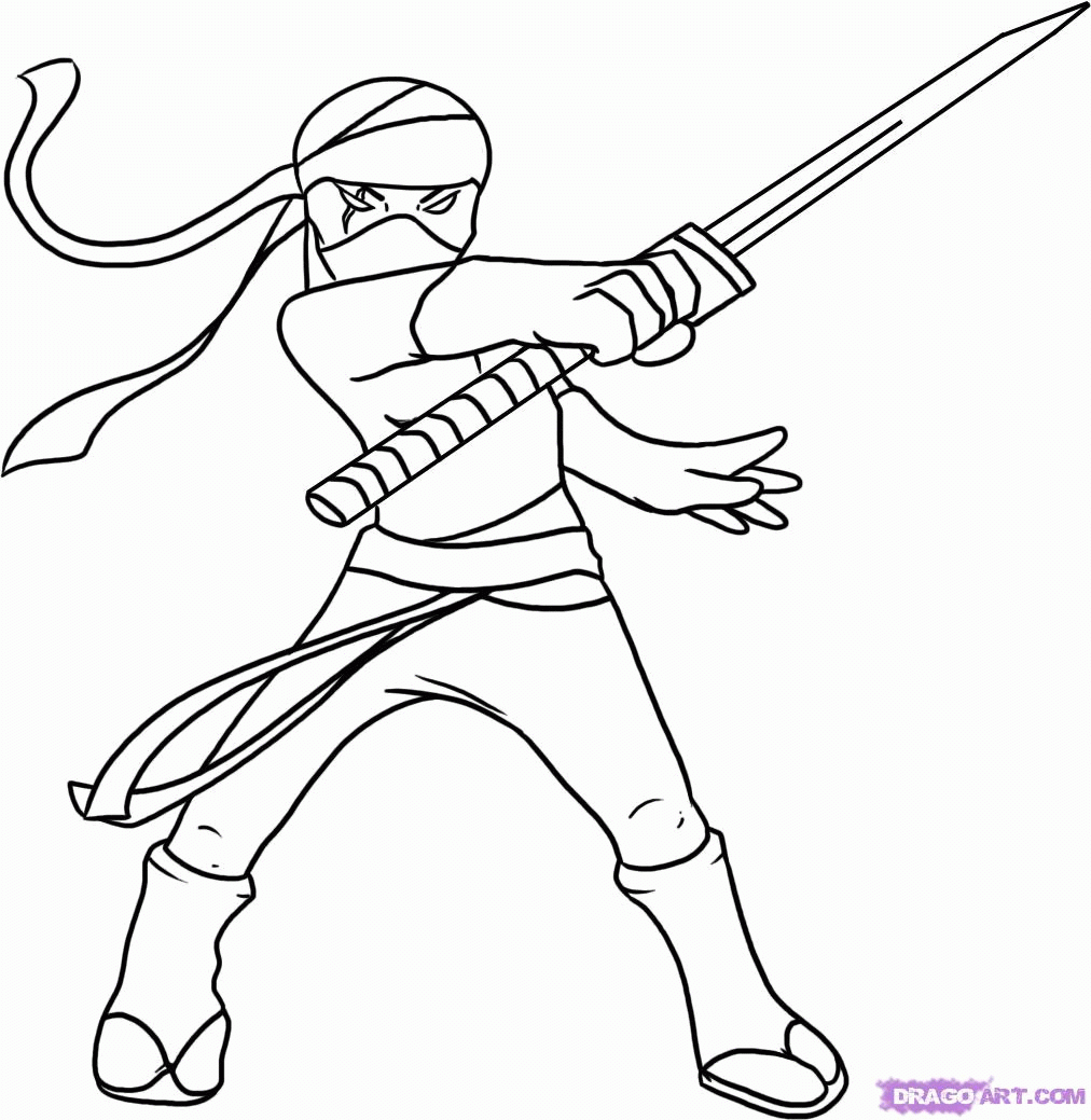 ninja coloring pages pdf