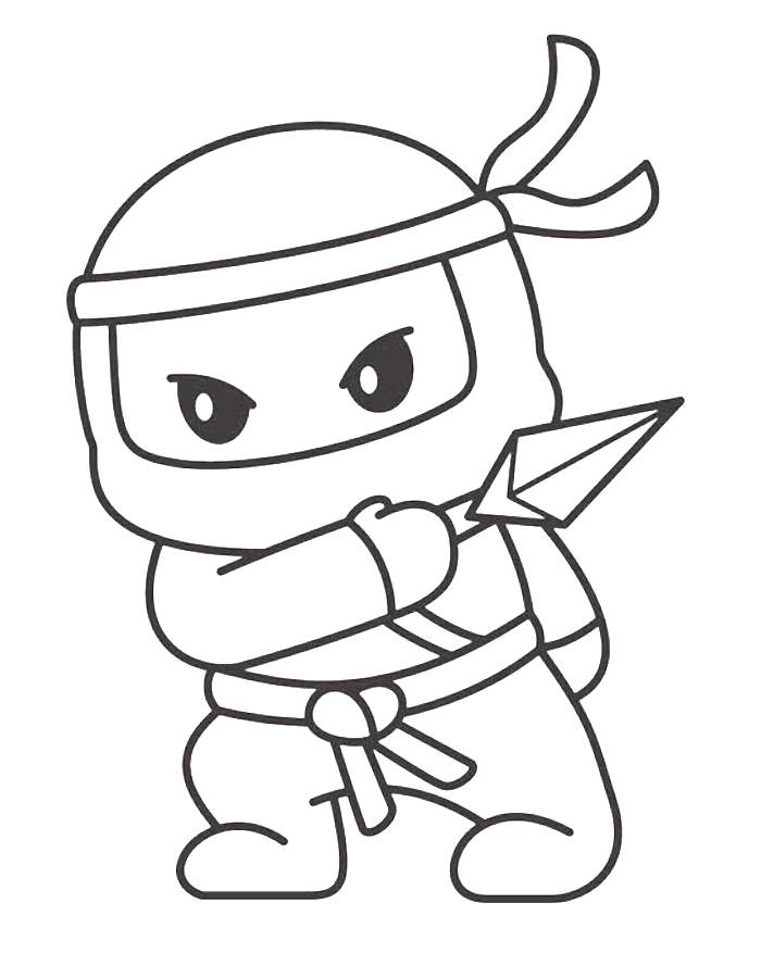 coloring page ninja