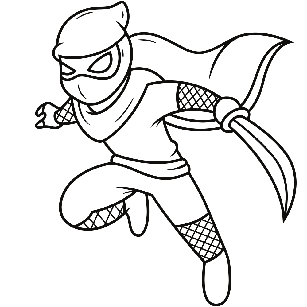 Ninja Coloring Pages Printable Kids Drawing Hub