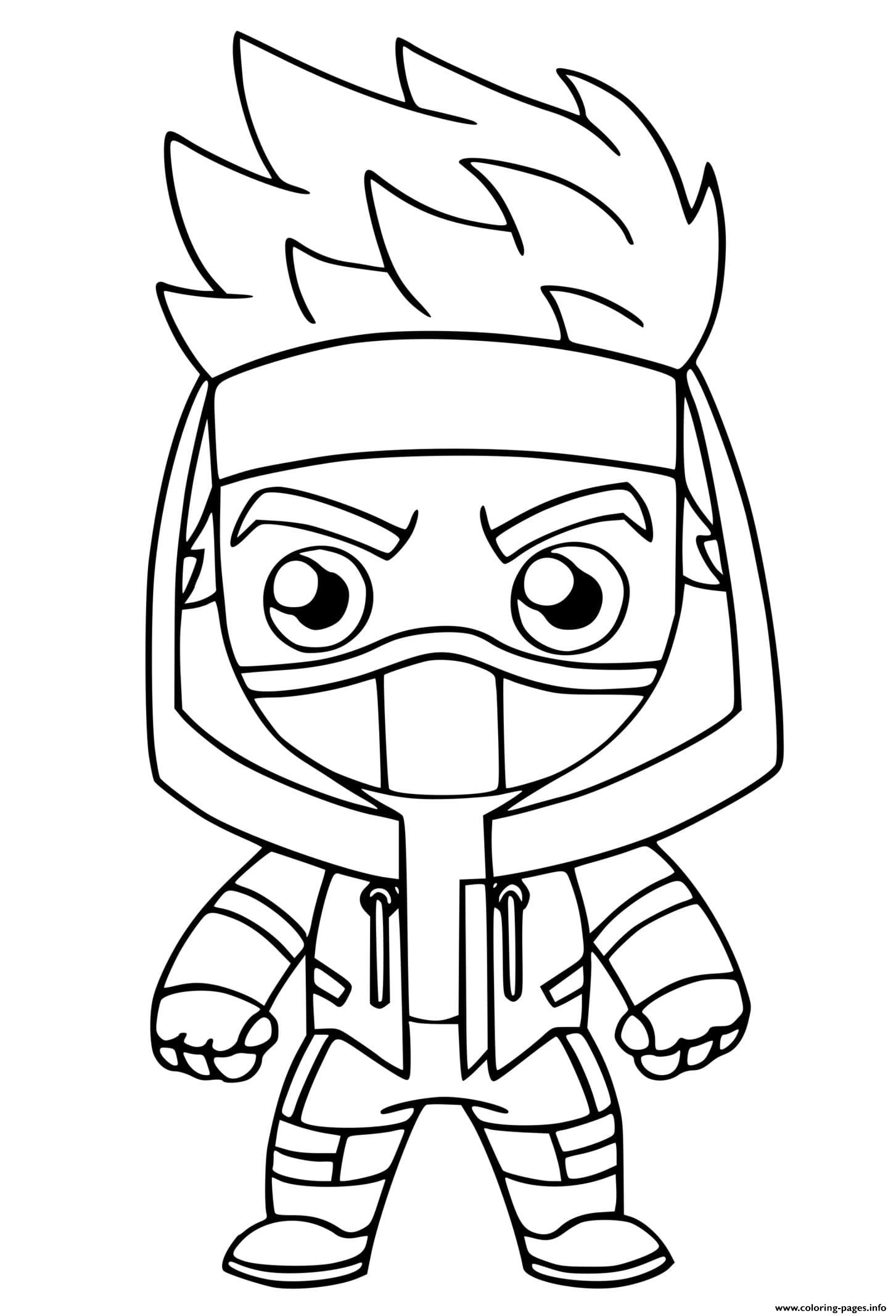 Ninja Fortnite Coloring Page Printable