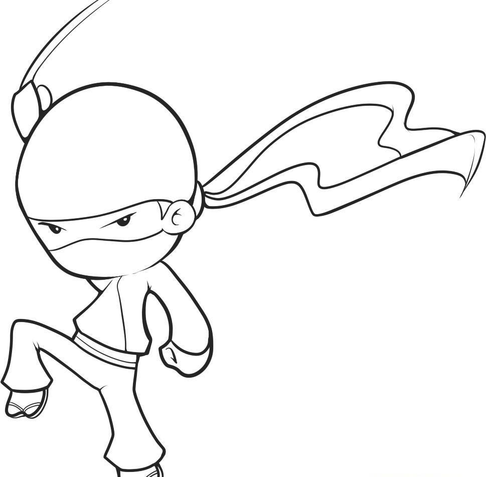 Ninja Kidz Coloring Pages Coloring Home
