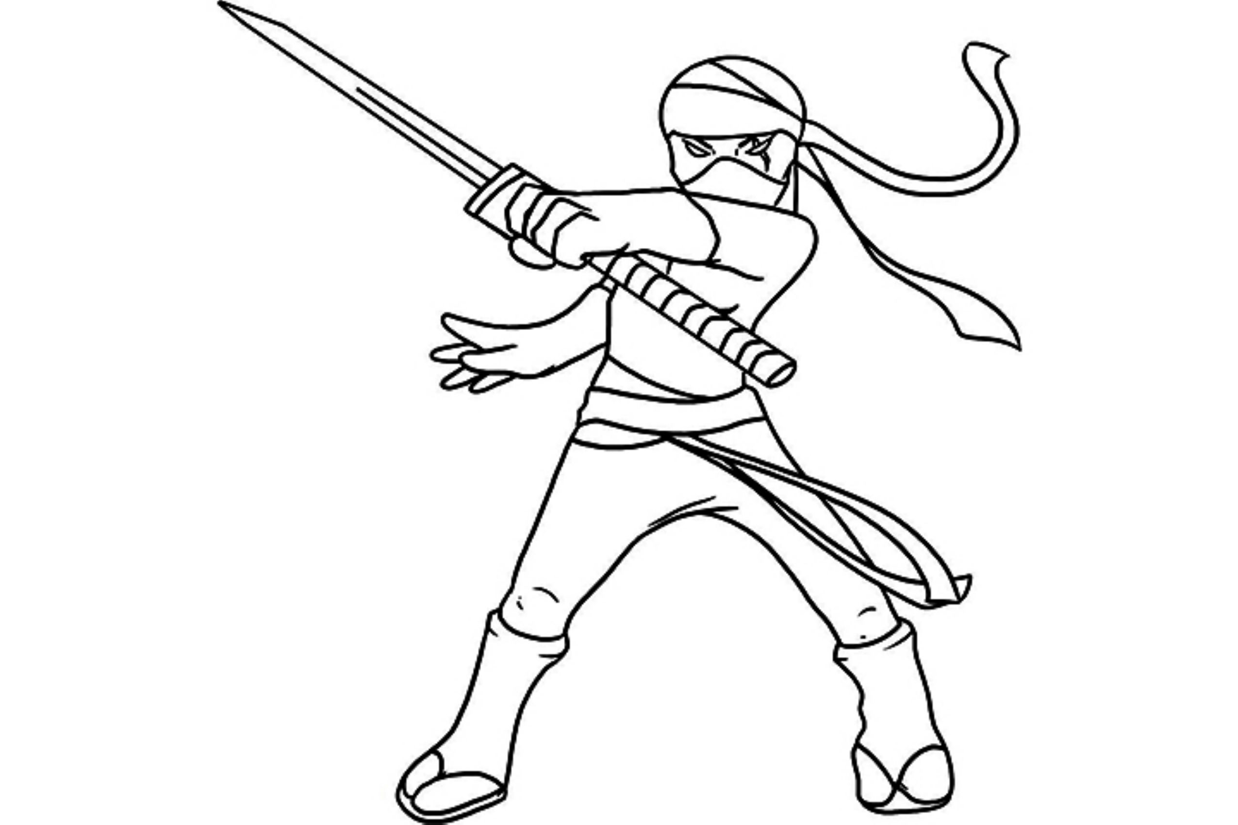 ninja kidz coloring pages printable