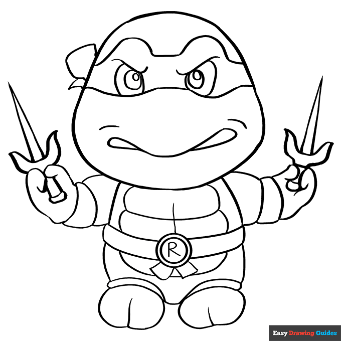 Ninja Turtle colouring picture