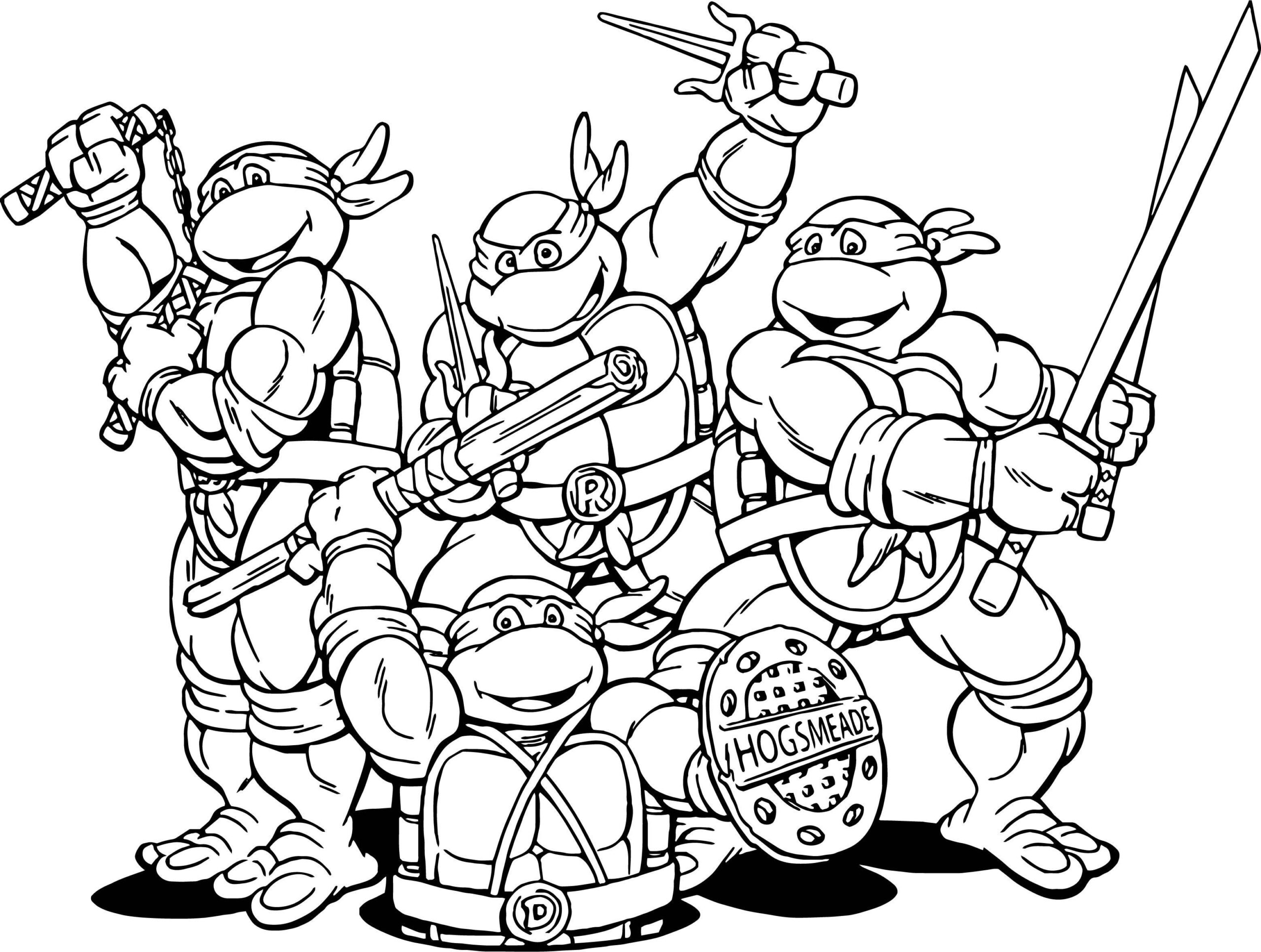 Ninja Turtles Coloring Sheets