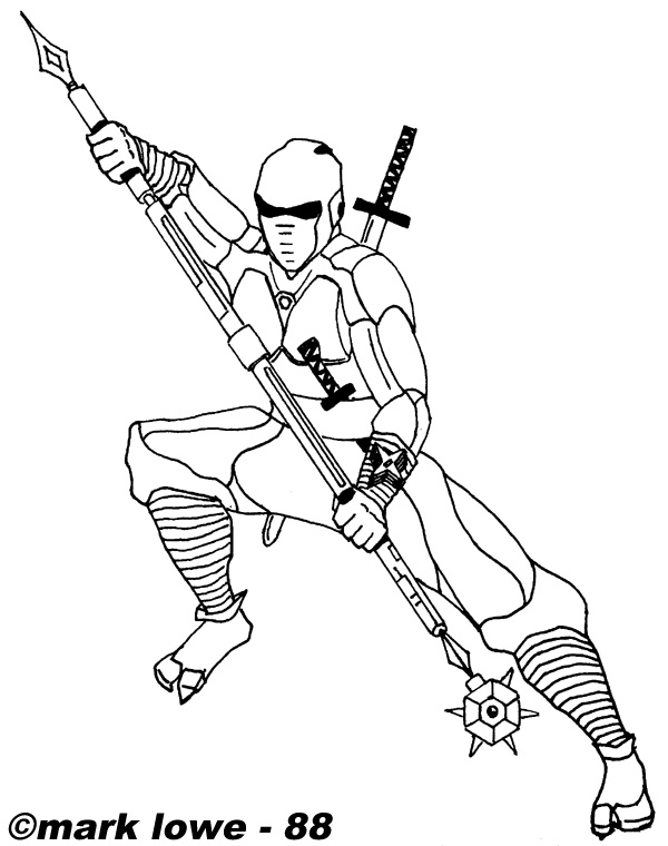 Ninja Warrior Coloring Pages
