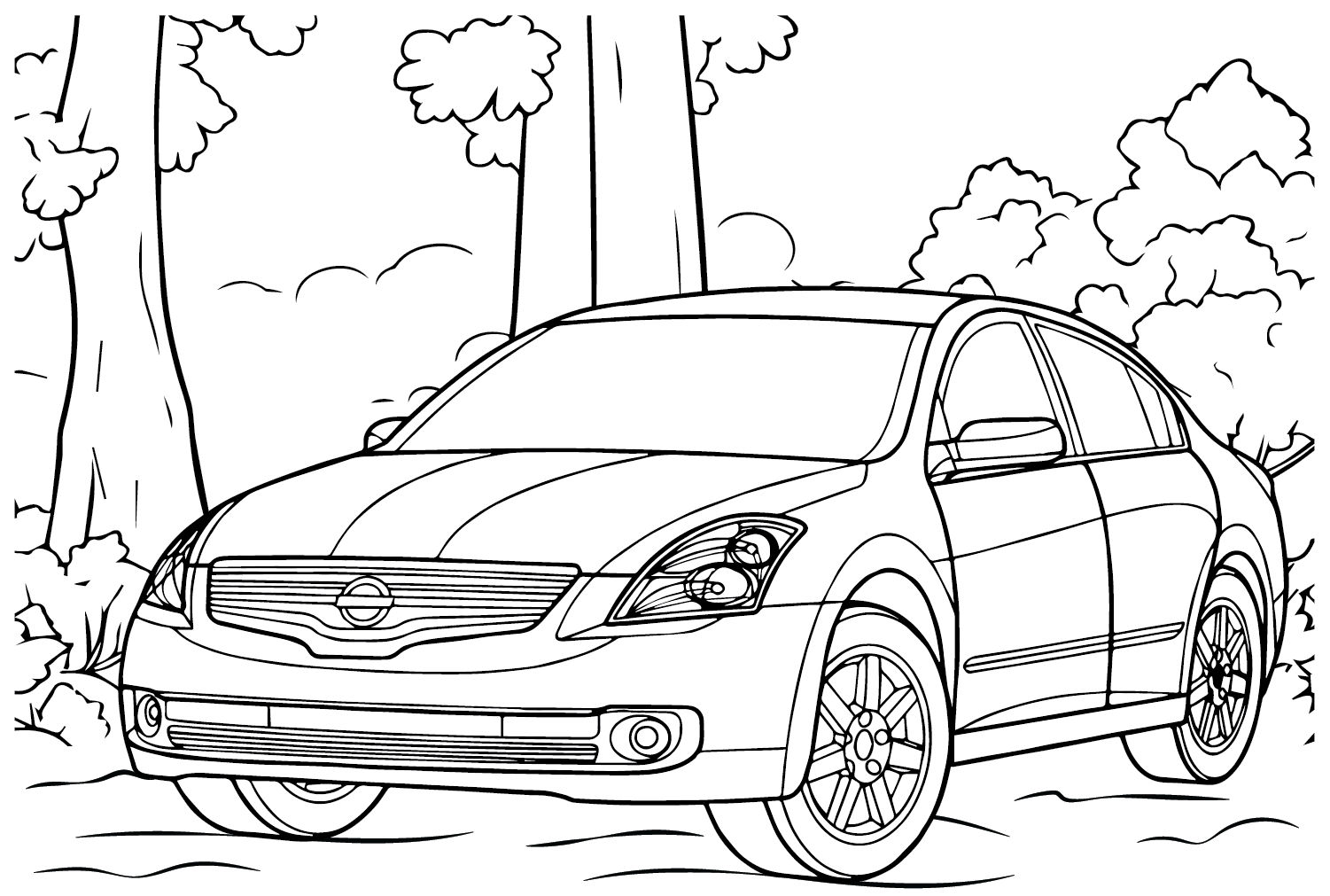 Nissan Leaf Nismo RC Coloring Page Free Printable Coloring Pages