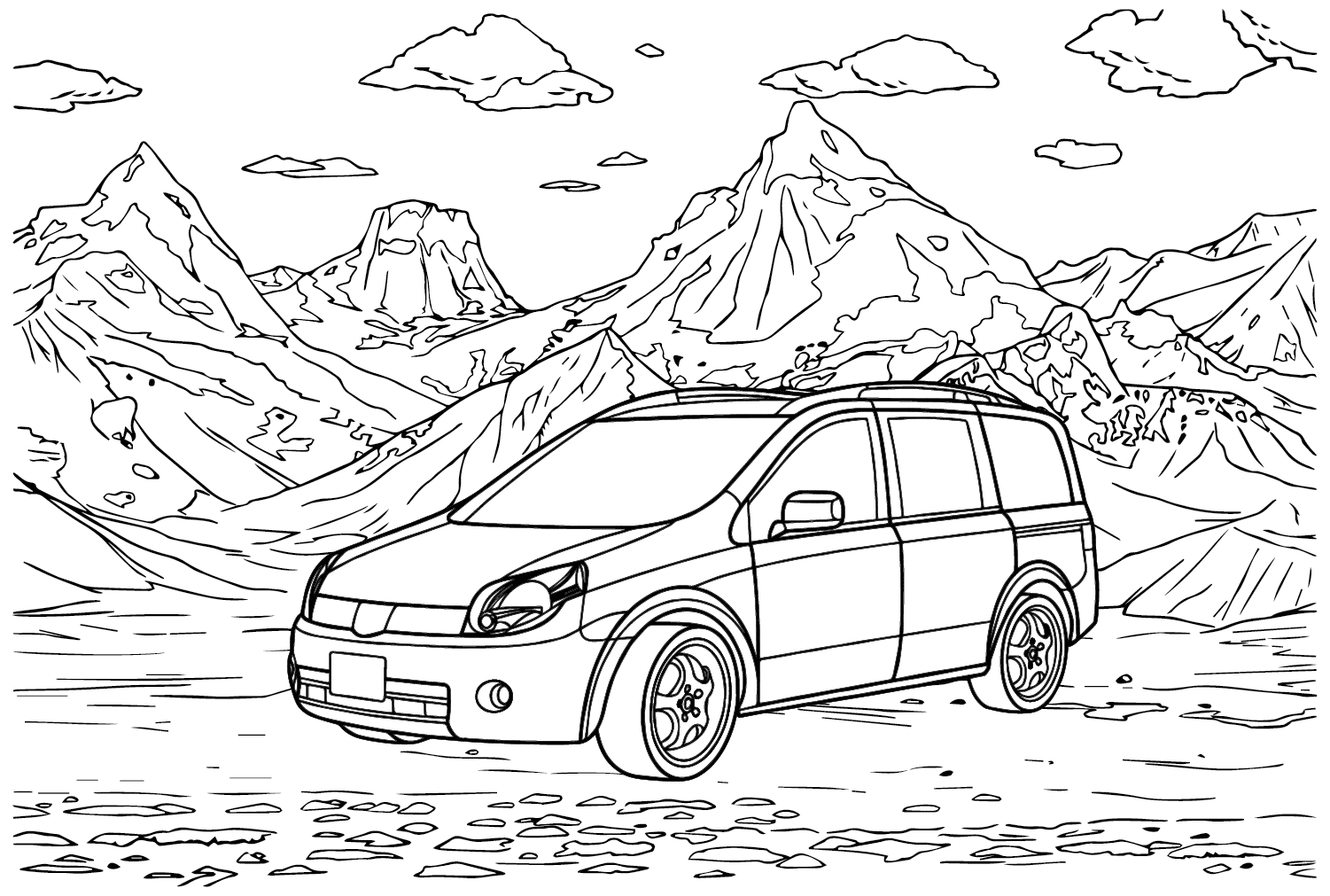 Nissan Leaf Nismo RC Coloring Page Nissan Coloring Pages Coloring 