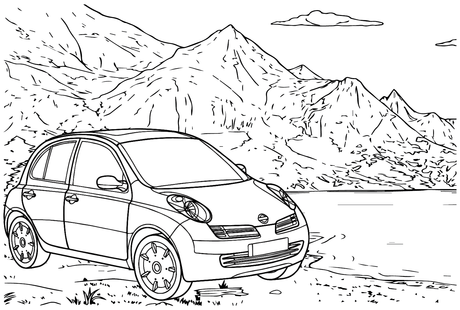 Nissan Leaf Nismo RC Coloring Page Nissan Coloring Pages Coloring 