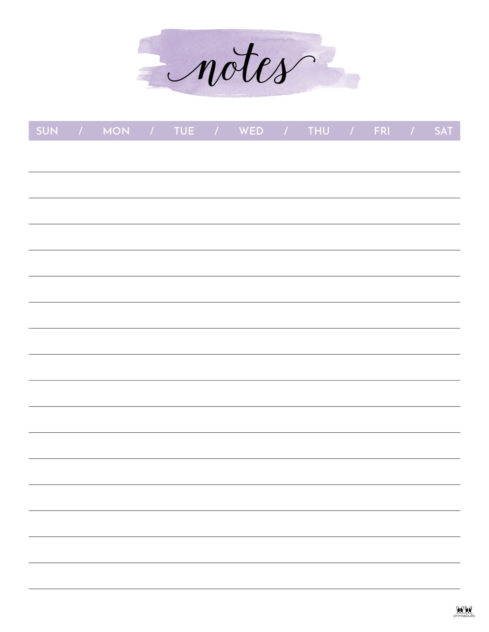Note Pages Templates 30 FREE Printables PrintaBulk