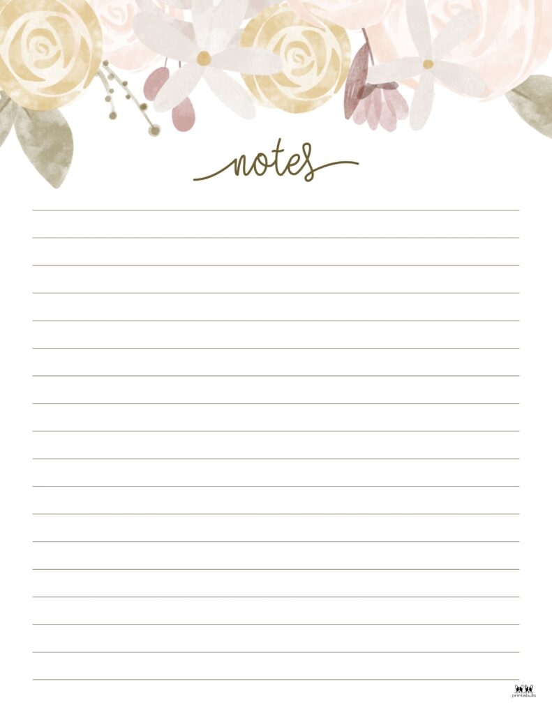 free printable note taking paper