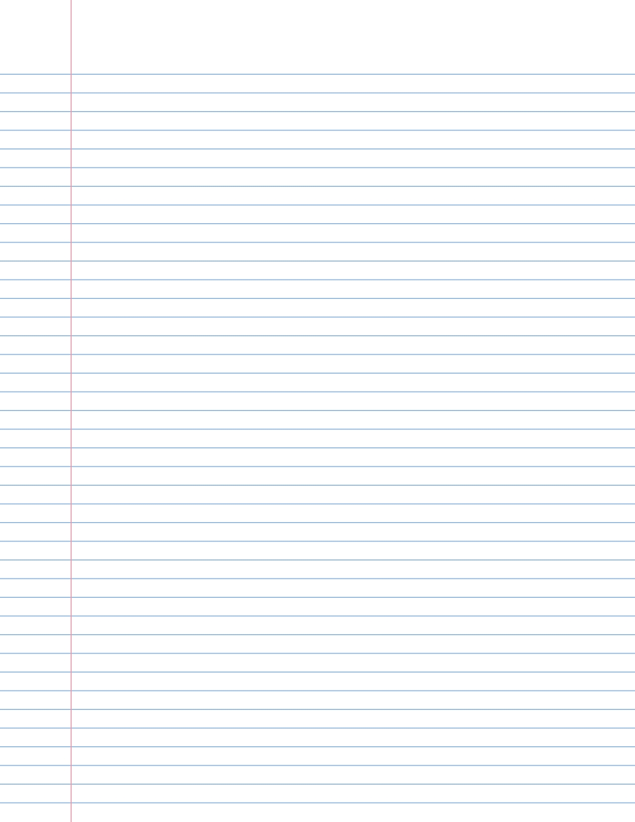 blank notebook page template