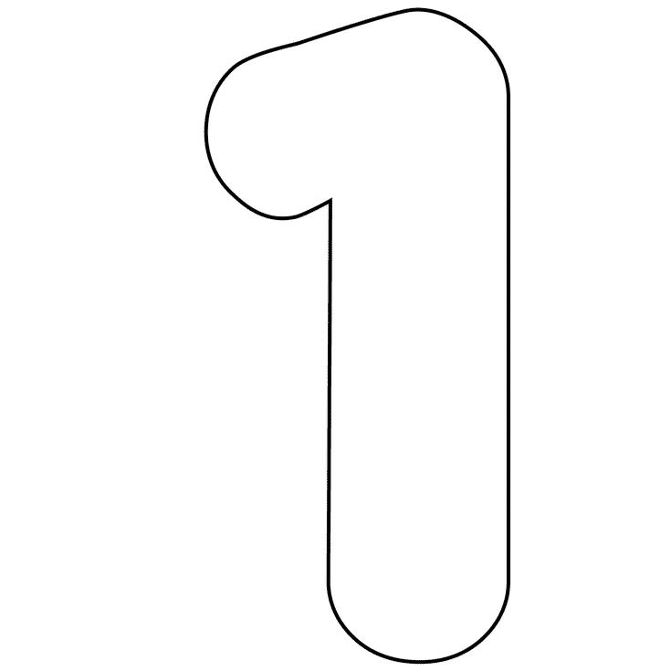 number 1 printable template