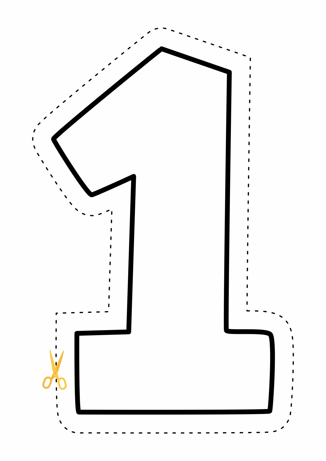 Number 1 Template Free Printable Numbers Printable Numbers Free 