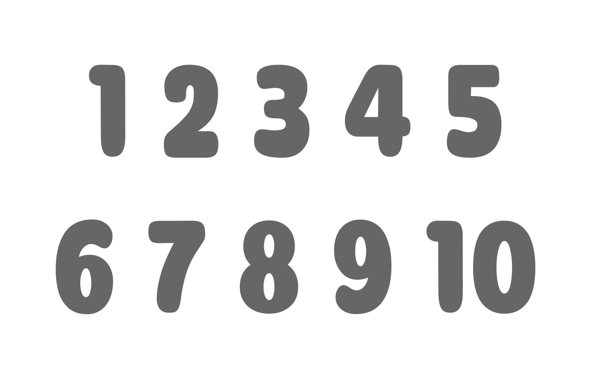 1 10 number stencils printable