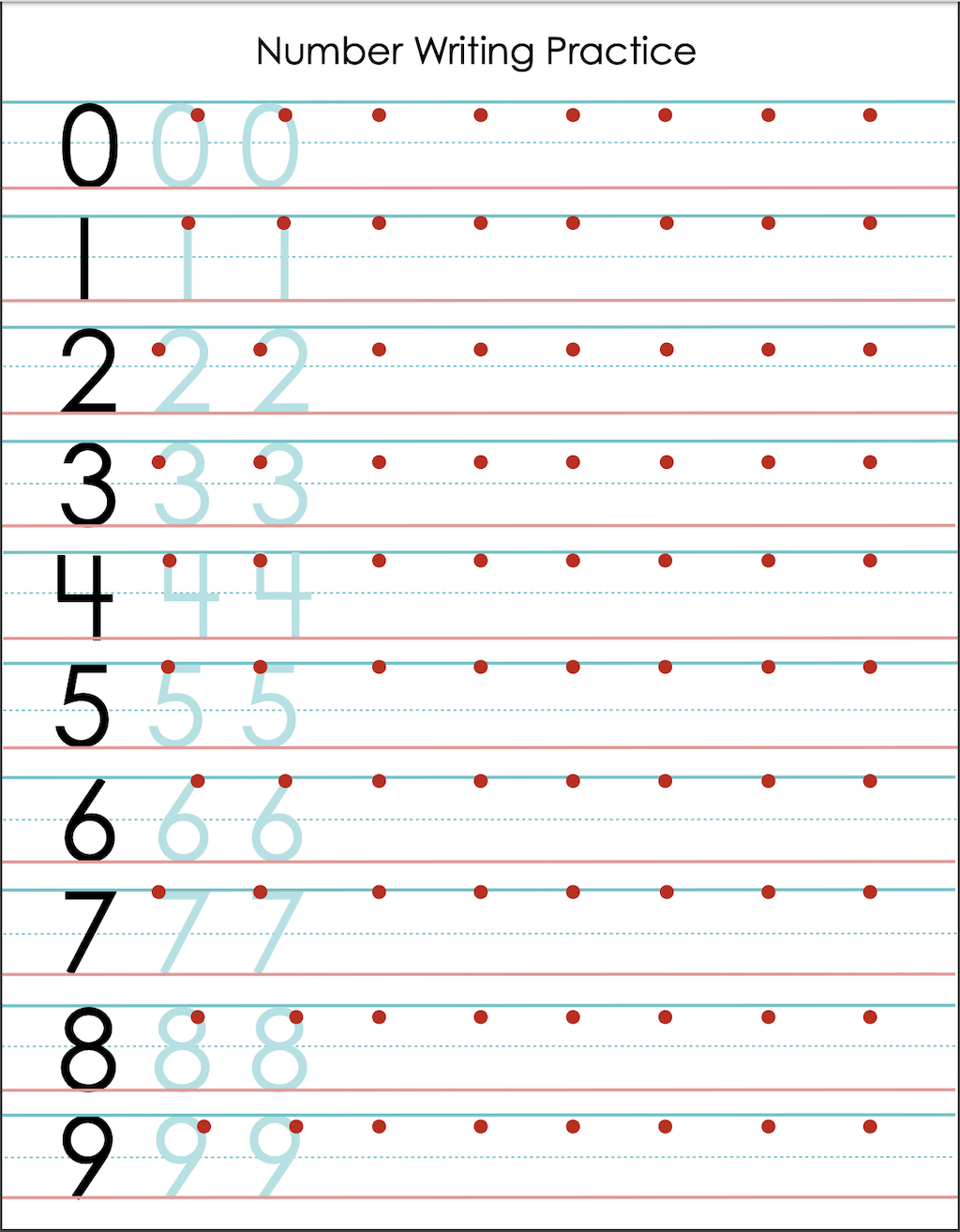 free printable number 1 2 3