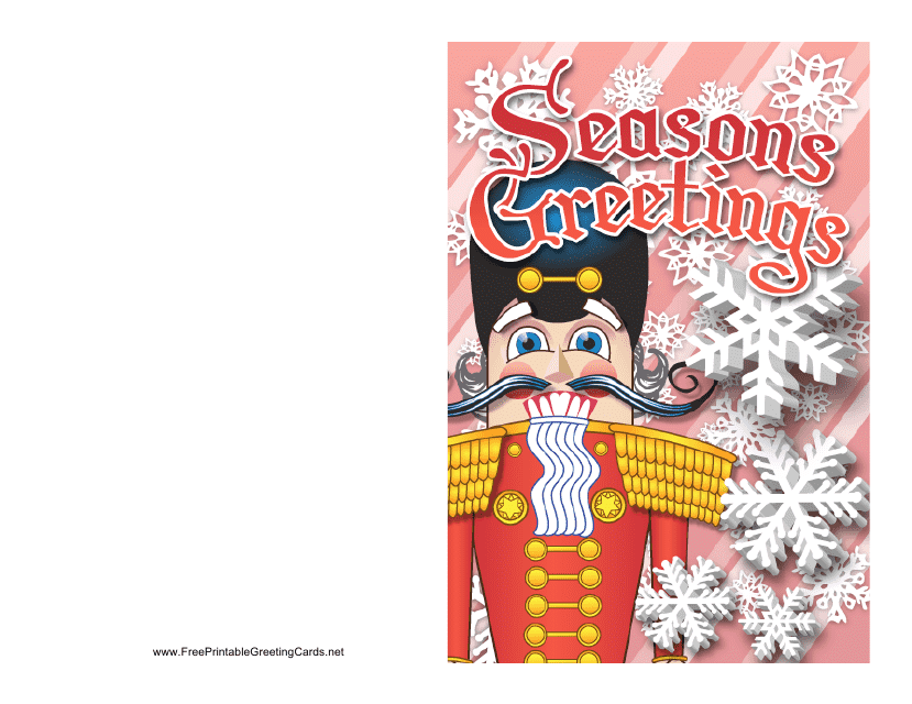 Nutcracker Christmas Card Template Download Printable PDF Templateroller