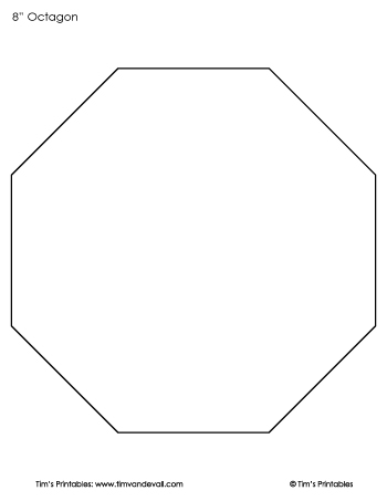 8 inch octagon template