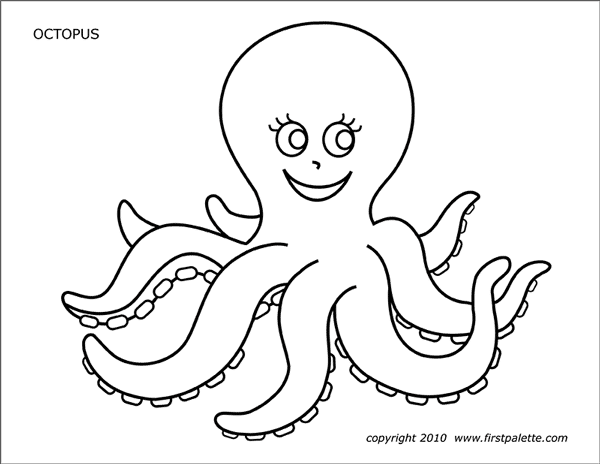 Octopus Free Printable Templates Coloring Pages FirstPalette