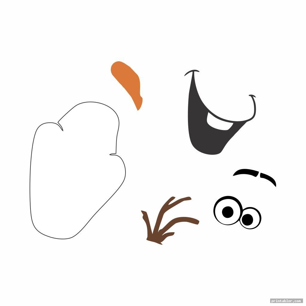 Olaf Face Template Printable Gridgit