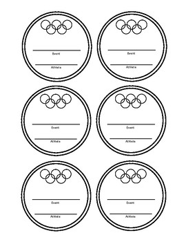 Olympic Medal Template Printable