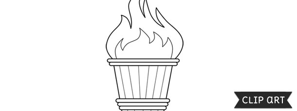Olympic Torch Template Clipart