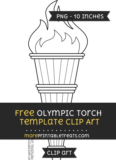 Olympic Torch Template Clipart