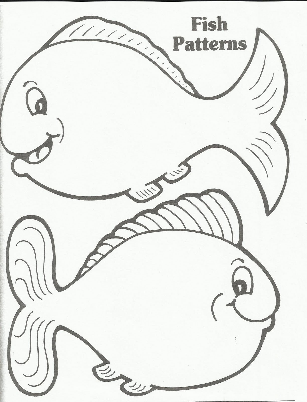 One Fish Two Fish Coloring Page Clip Art Library Printable Templates