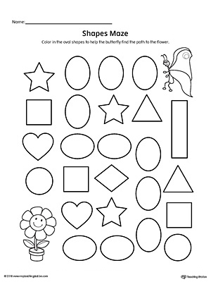 Oval Shape Maze Printable Worksheet MyTeachingStation
