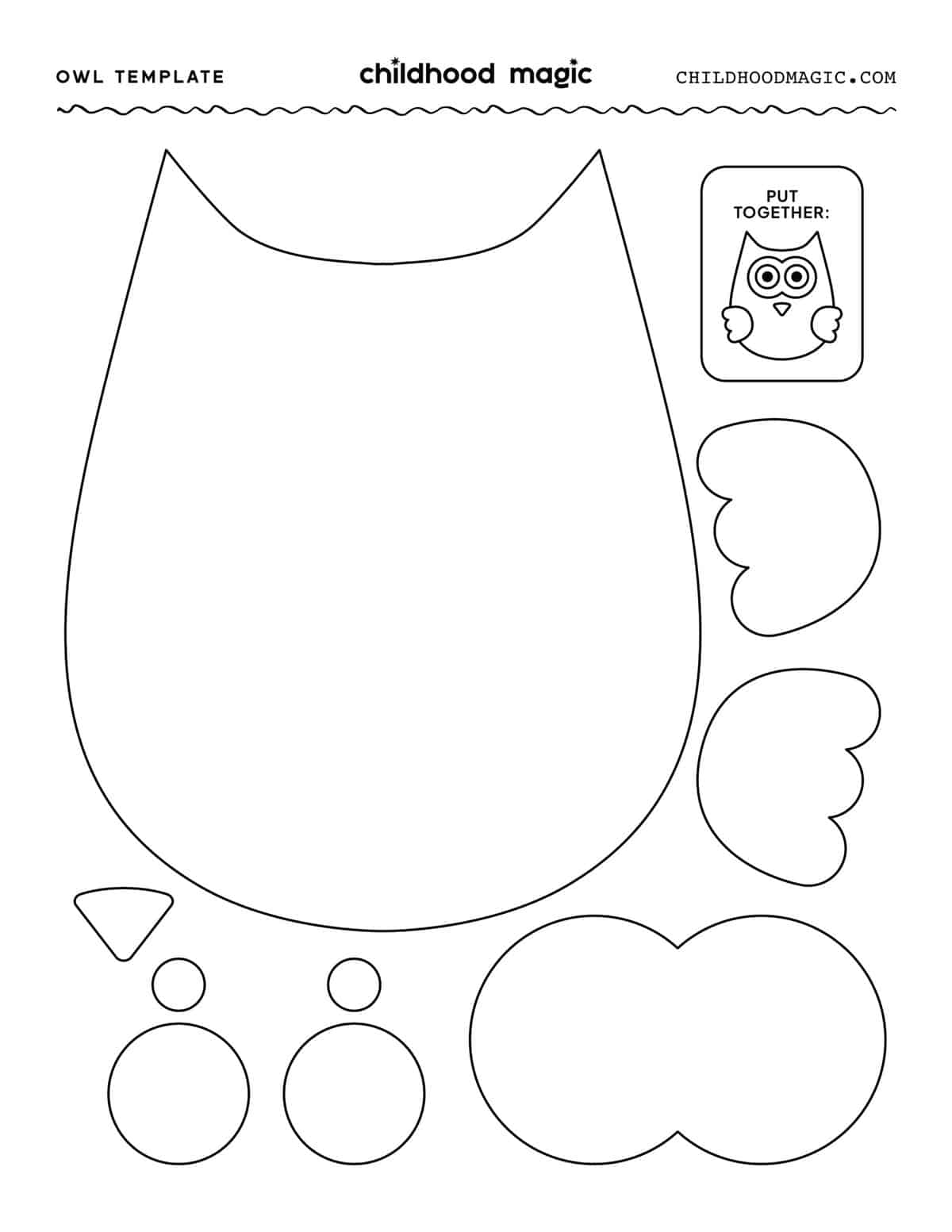 owl printable template