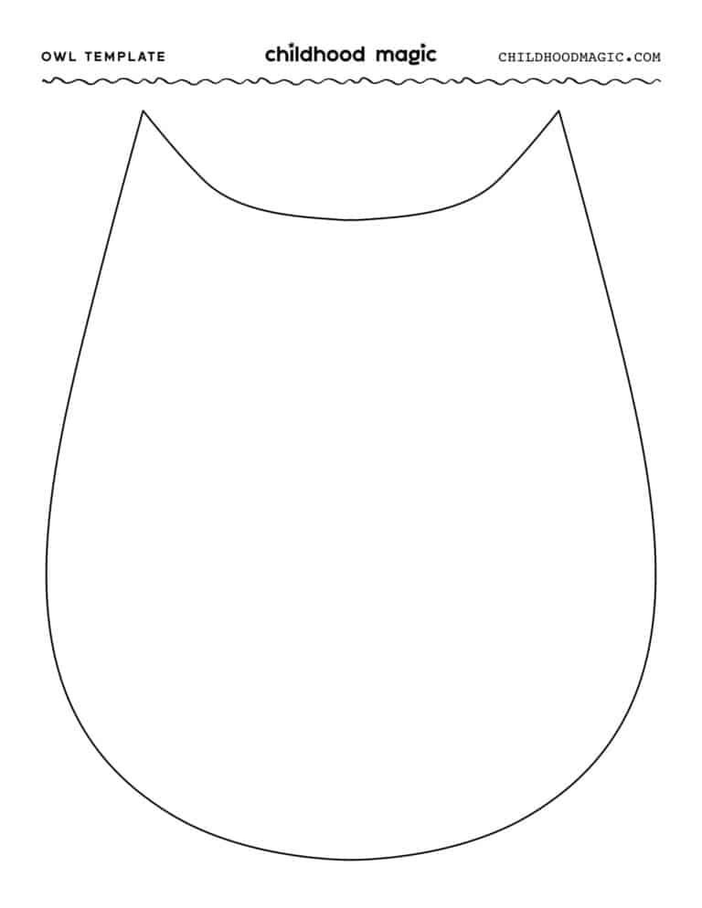 blank owl template printable