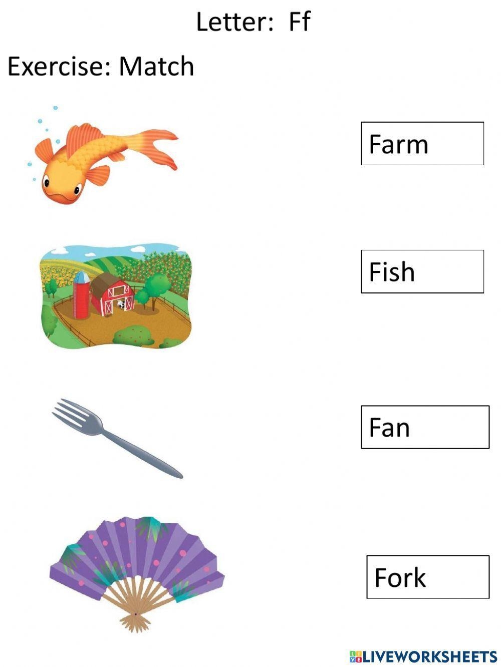 Oxford Phonics World 1 Letter F Activity Live Worksheets