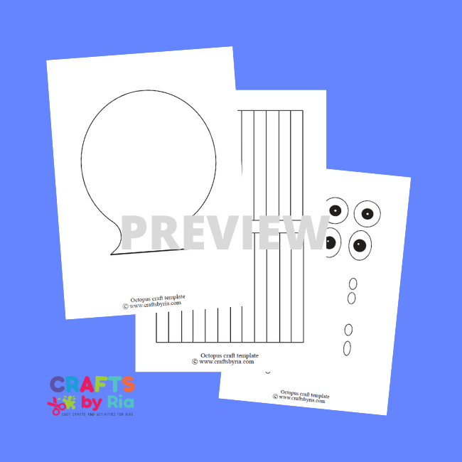 Paper Chain Octopus Printable Template