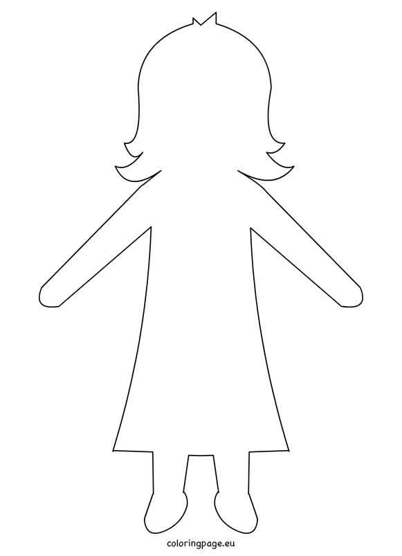 paper doll printable template