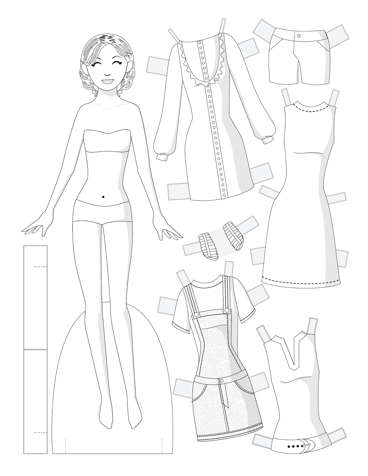 Paper Doll Printable Template Printable Sight Words List