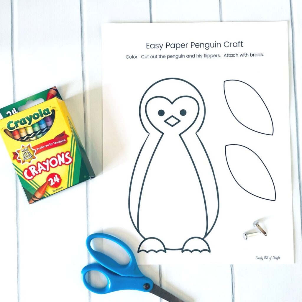 Paper Penguin Craft With Flippers That Move Free Printable
