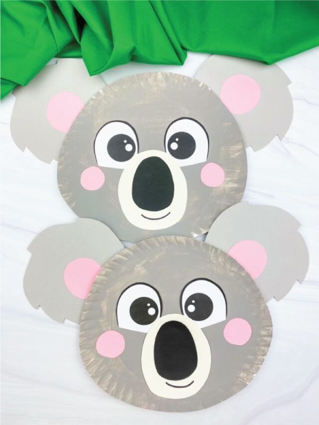 Paper Plate Koala Craft For Kids Free Template Story Simple 