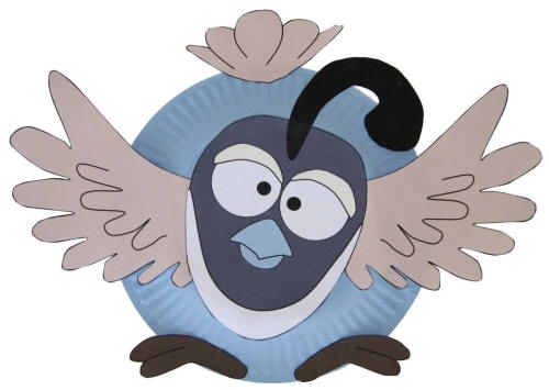 Paper Plate Quail Craft