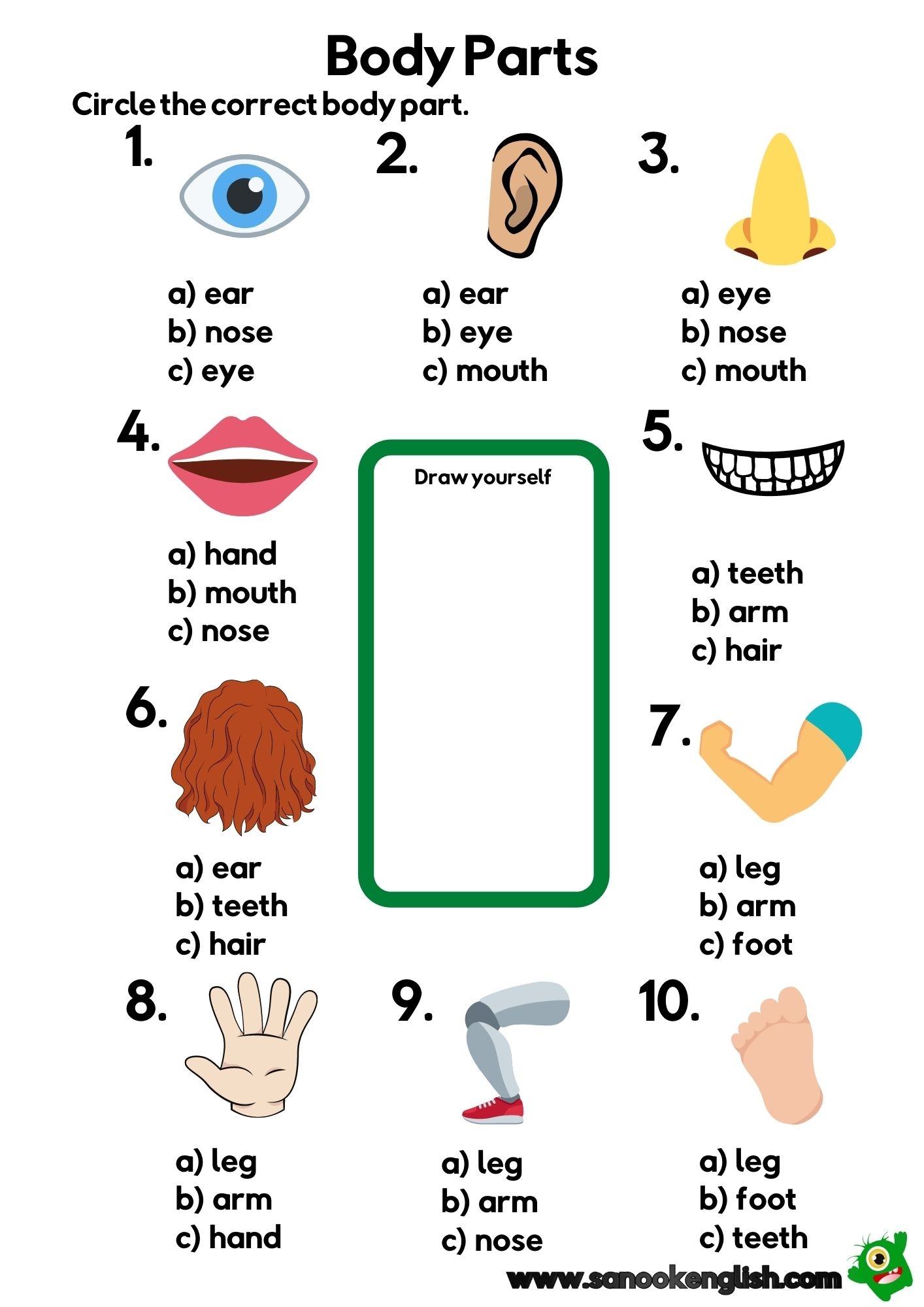 Parts Of The Body Worksheets 3 Free PDFs For Preschool Worksheets 