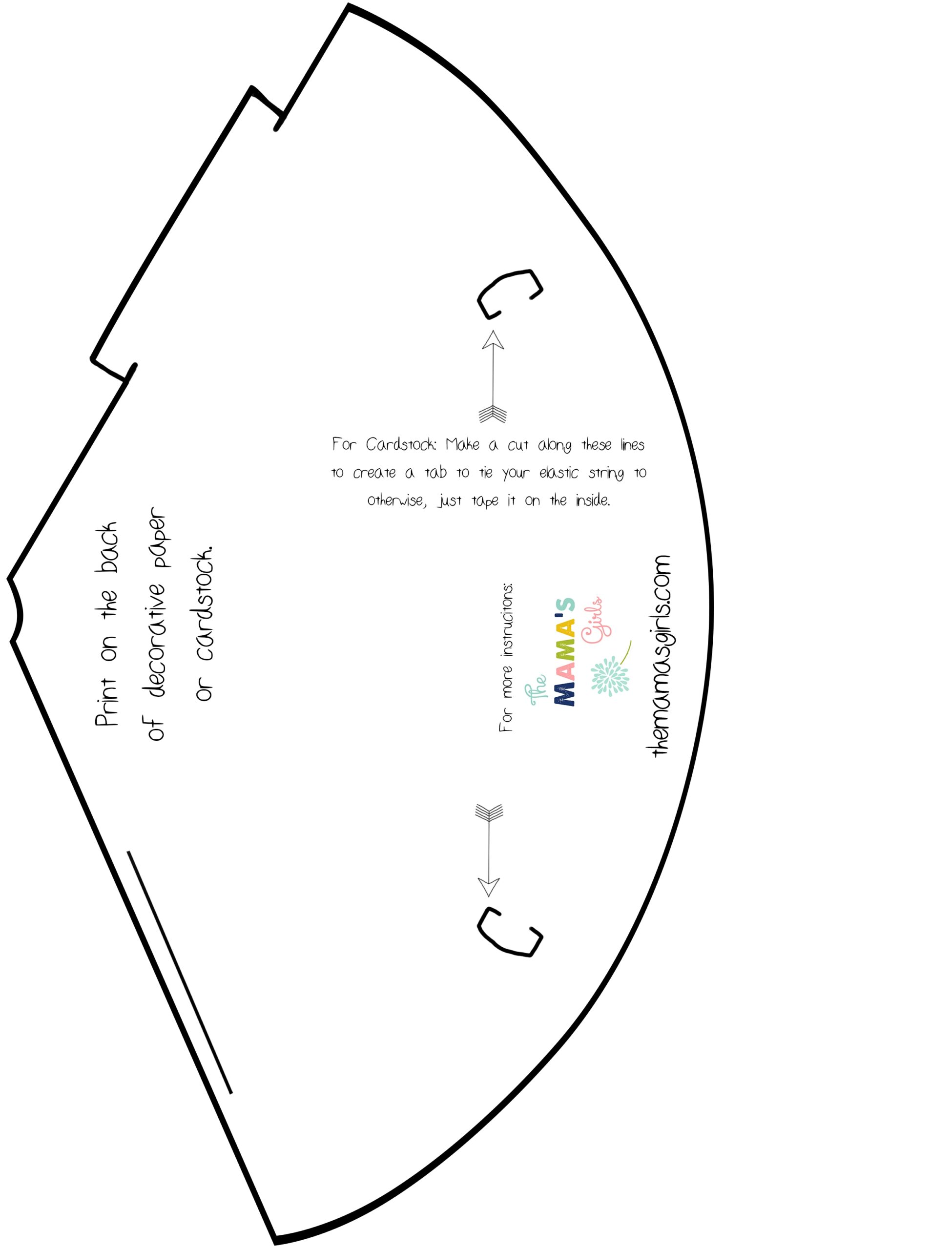 free printable party hat template