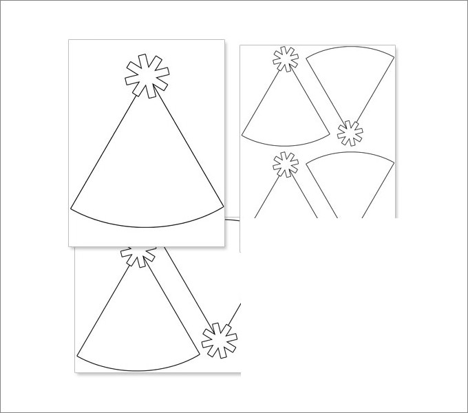 blank party hat template