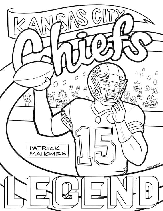Patrick Mahomes Coloring Page Free Printable Coloring Pages For Kids