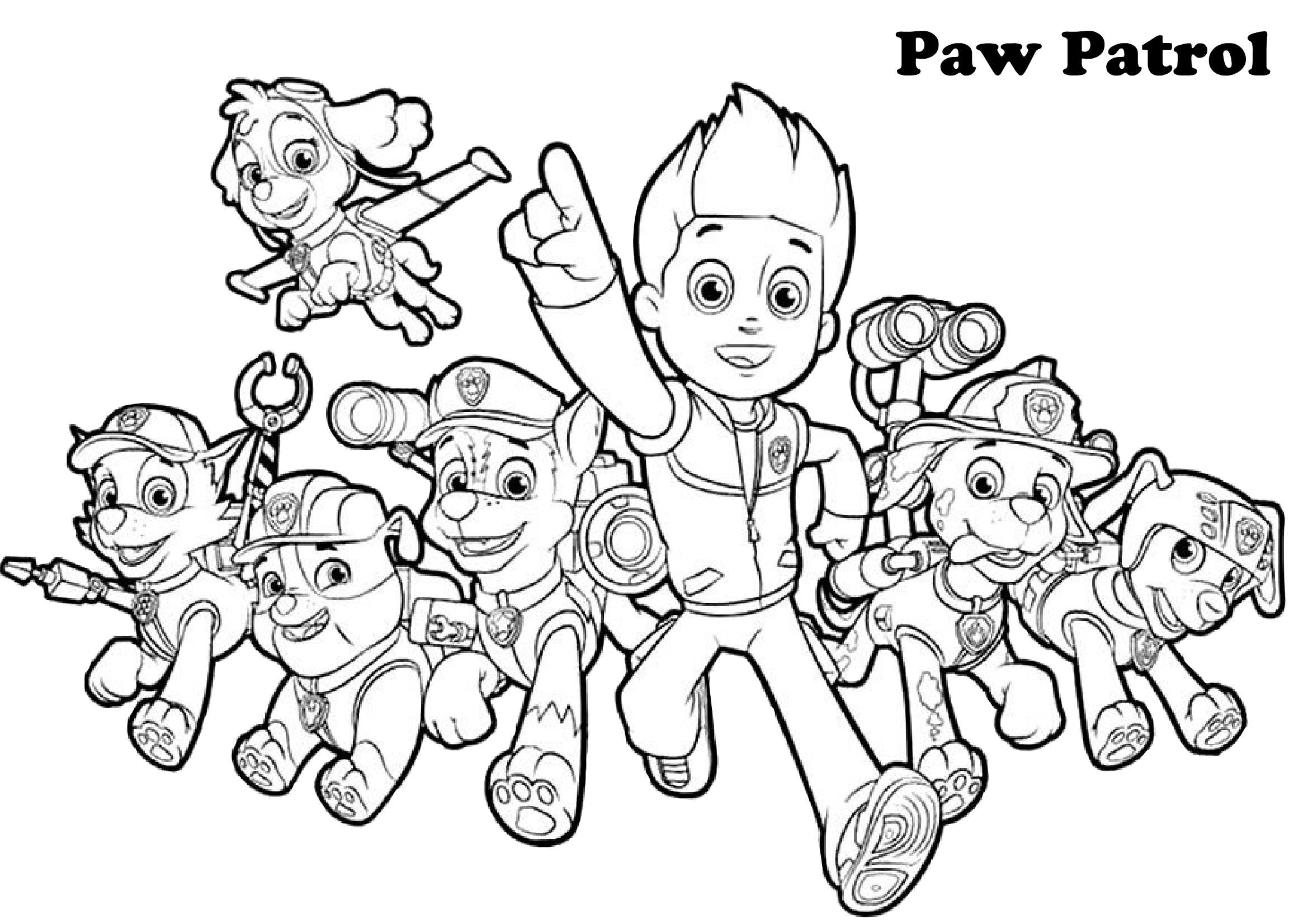 Paw Patrol coloring sheet printable
