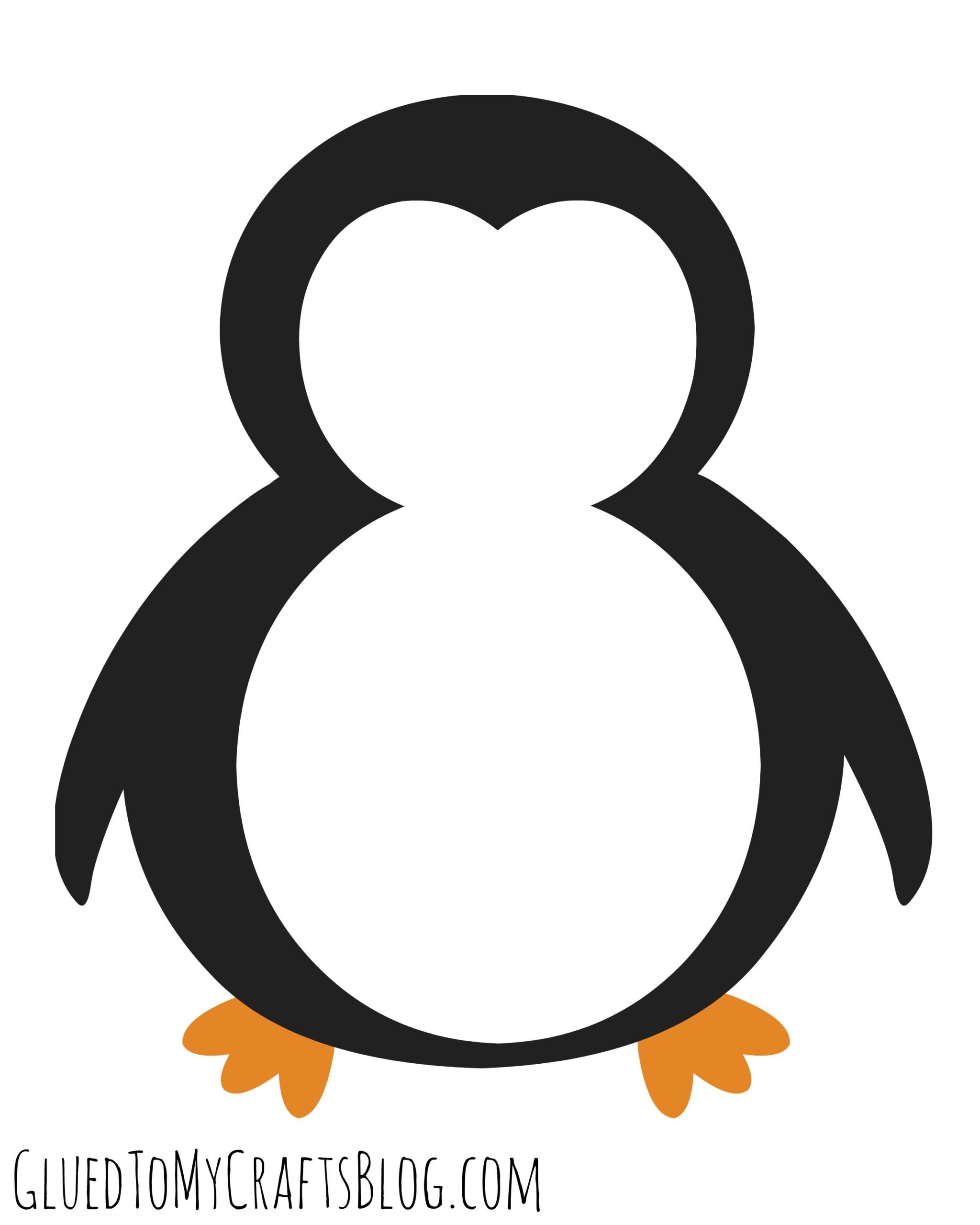 free penguin cut out template