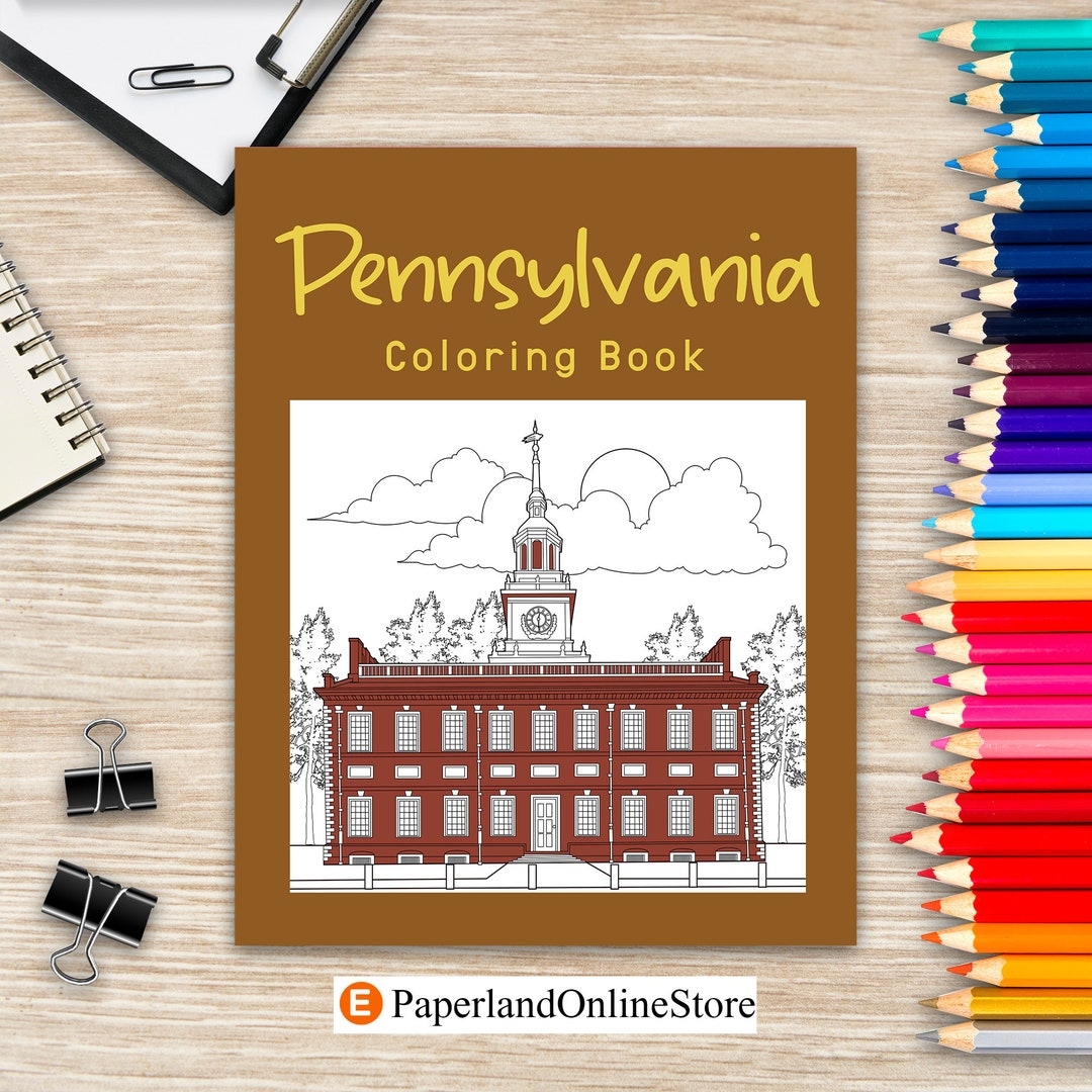 Pennsylvania Coloring Book Coloring Books For Adults Independence 