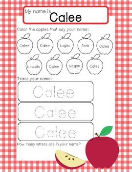 Personalized Name Recognition Worksheets By Write Down Your Ali TPT