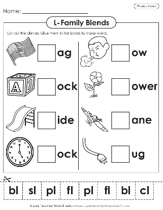 Phonics Worksheets L Family Blends Worksheets Library